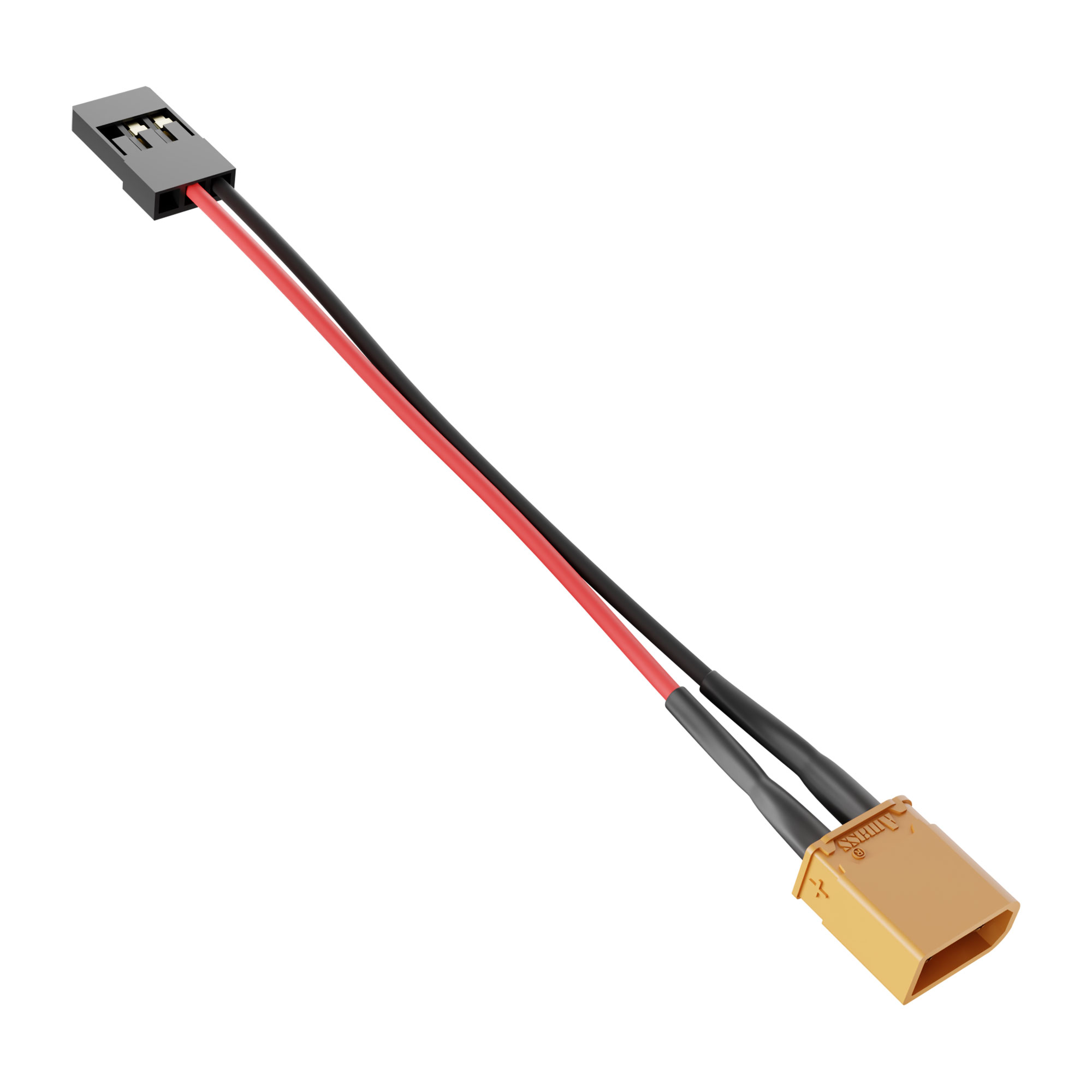 XT30 [FH-MC] to 2-Pos TJC8 Power Connector [MH-FC] Adaptor (60mm