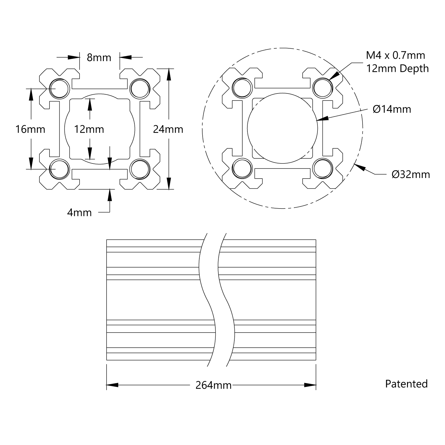 1109 Series goRAIL® (264mm Length) - goBILDA®