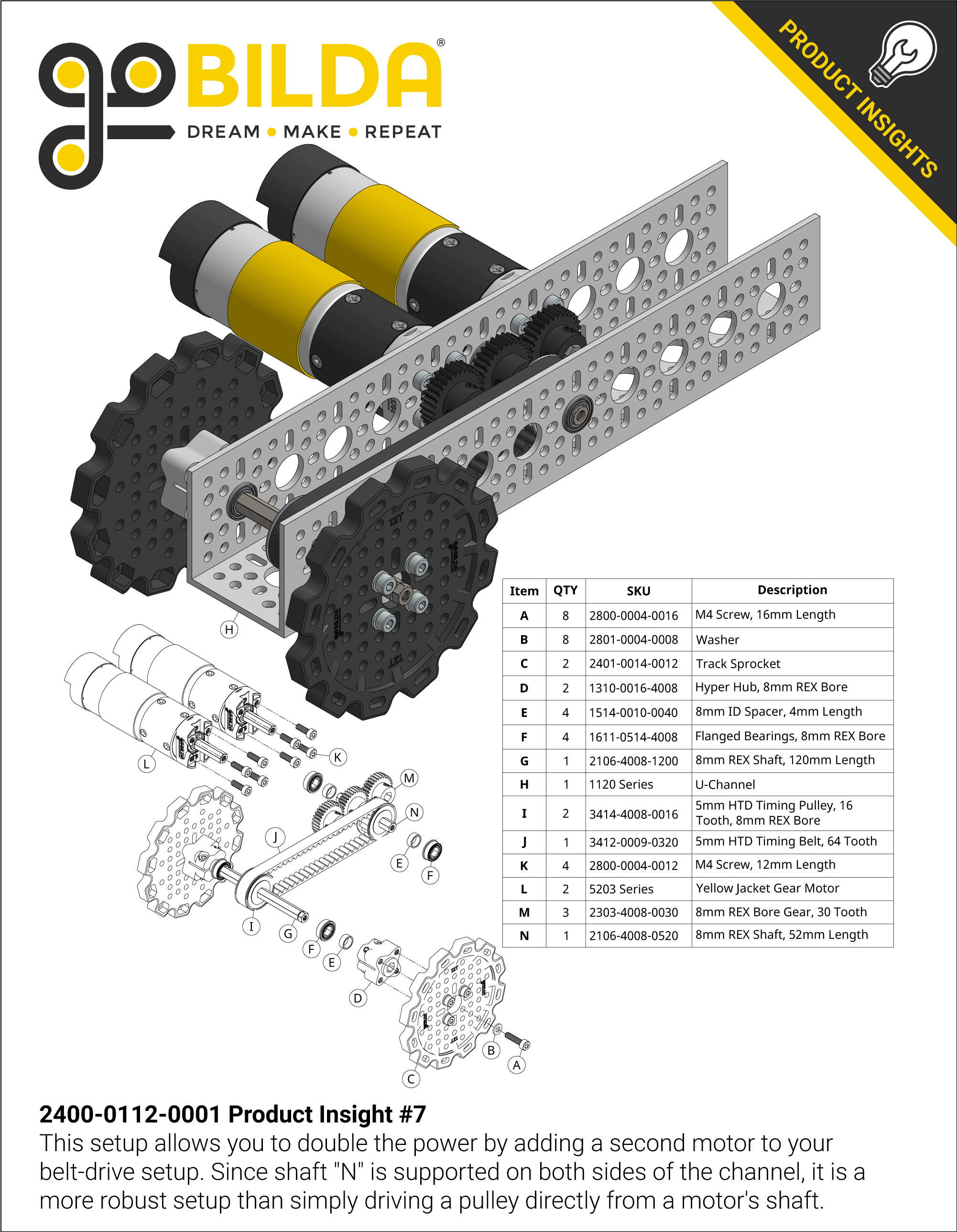 Badlands Tank Track (24mm Pitch, 112mm Width, Rubber Tread) - 6