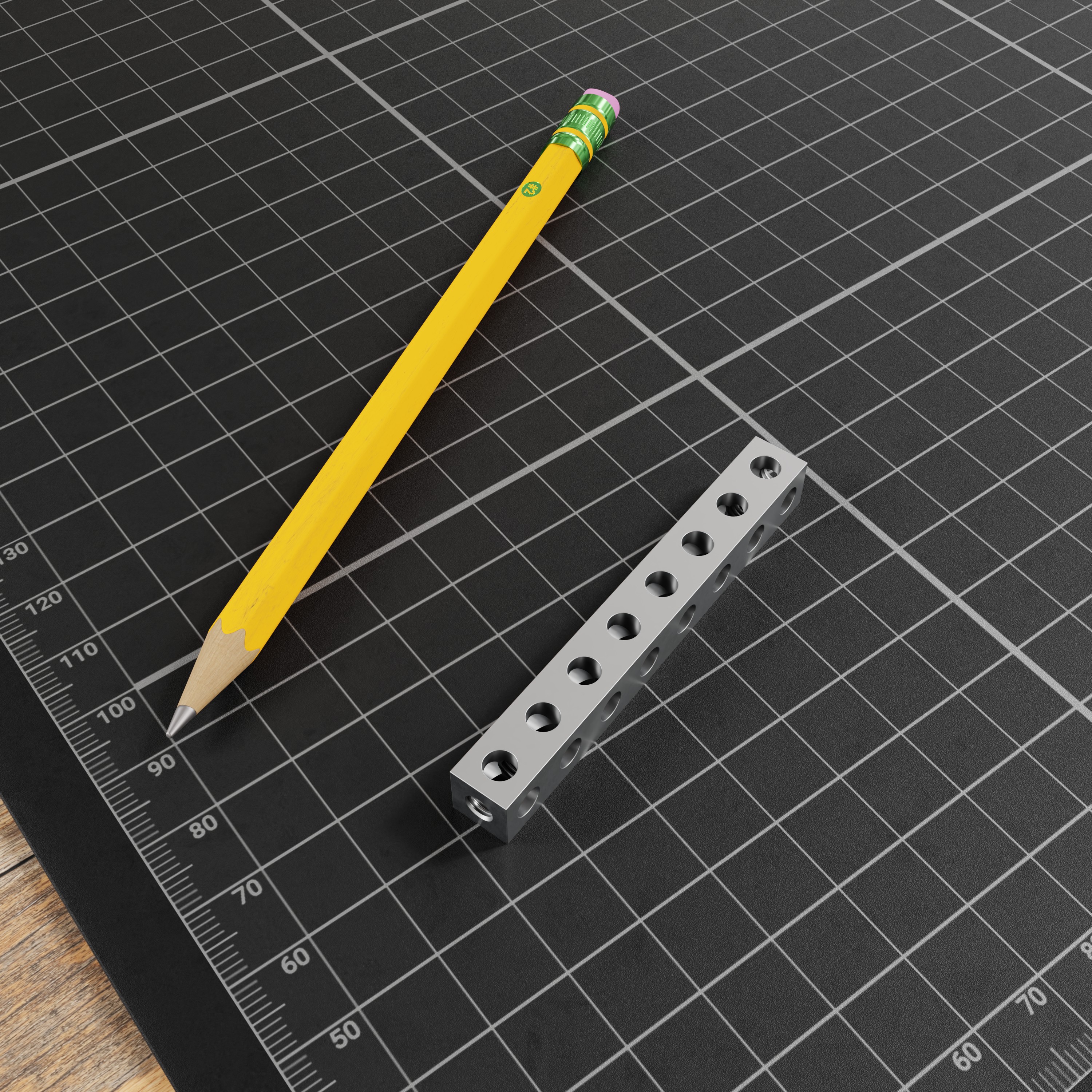 1106 Series Square Beam (8 Hole, 64mm Length) - goBILDA®