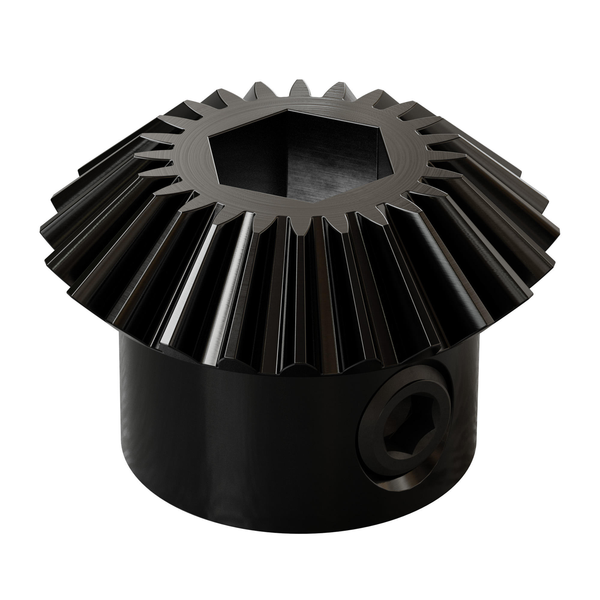 2317 Series MOD 0.8 Steel Miter Gear (Set-Screw, 8mm REX™ Bore, 24 Tooth)