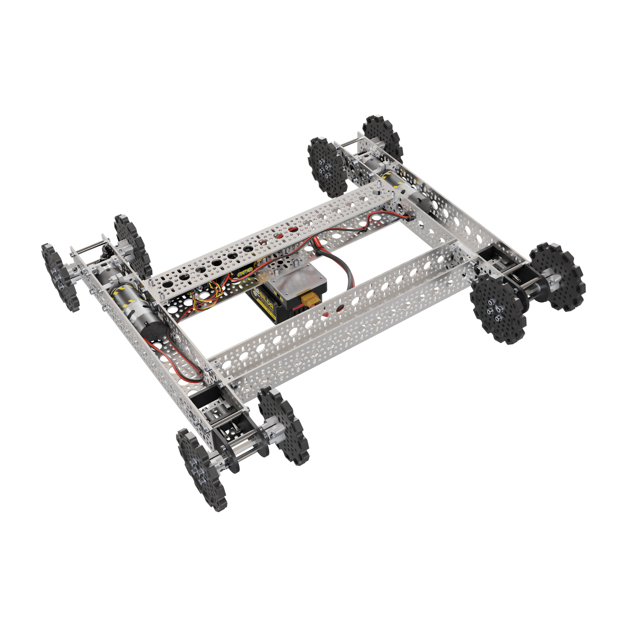 Bravo RC Tank Track Chassis (Rubber Treads) - Shown without tracks