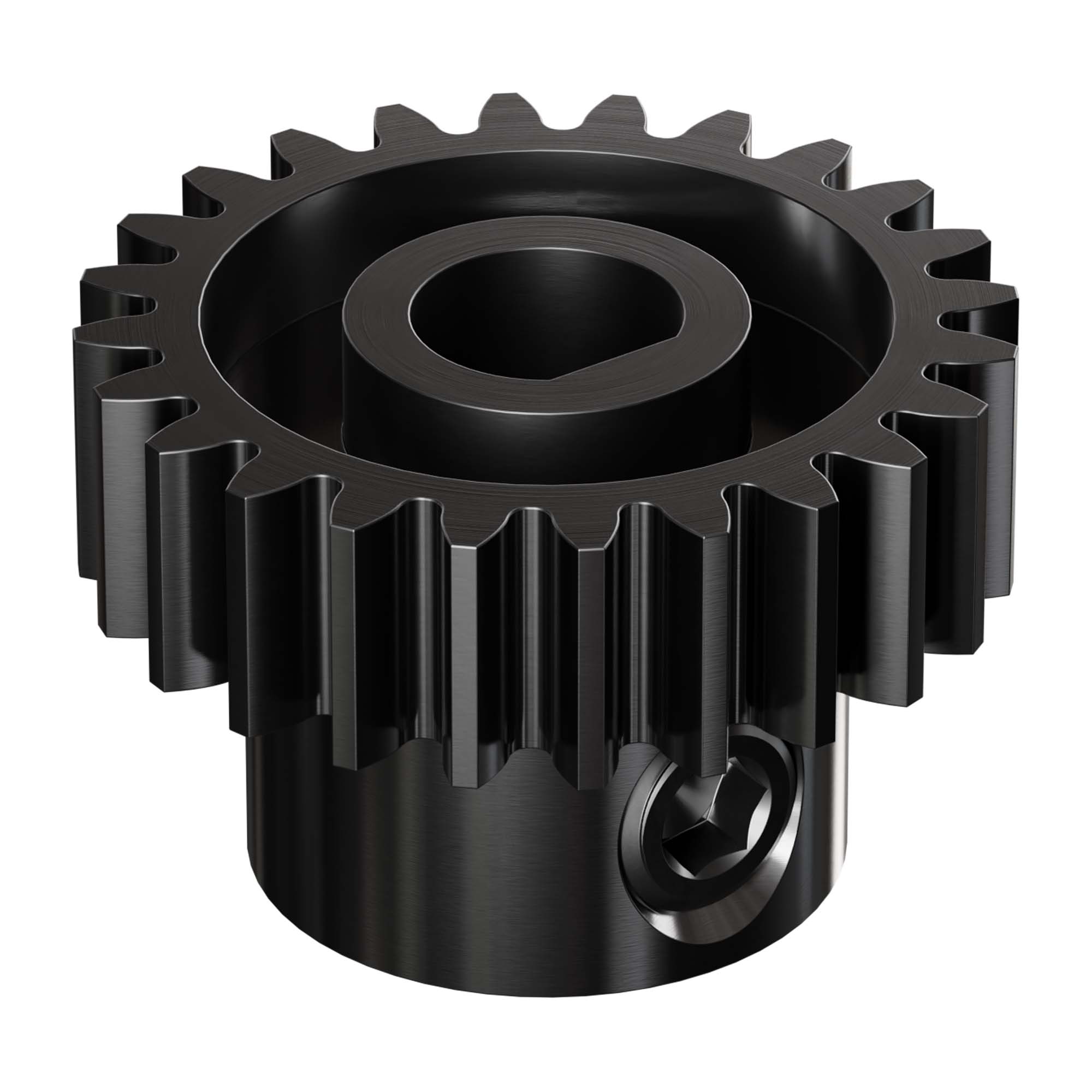 2303 Series Steel, MOD 0.8 Pinion Gear (6mm D-Bore, 24 Tooth)