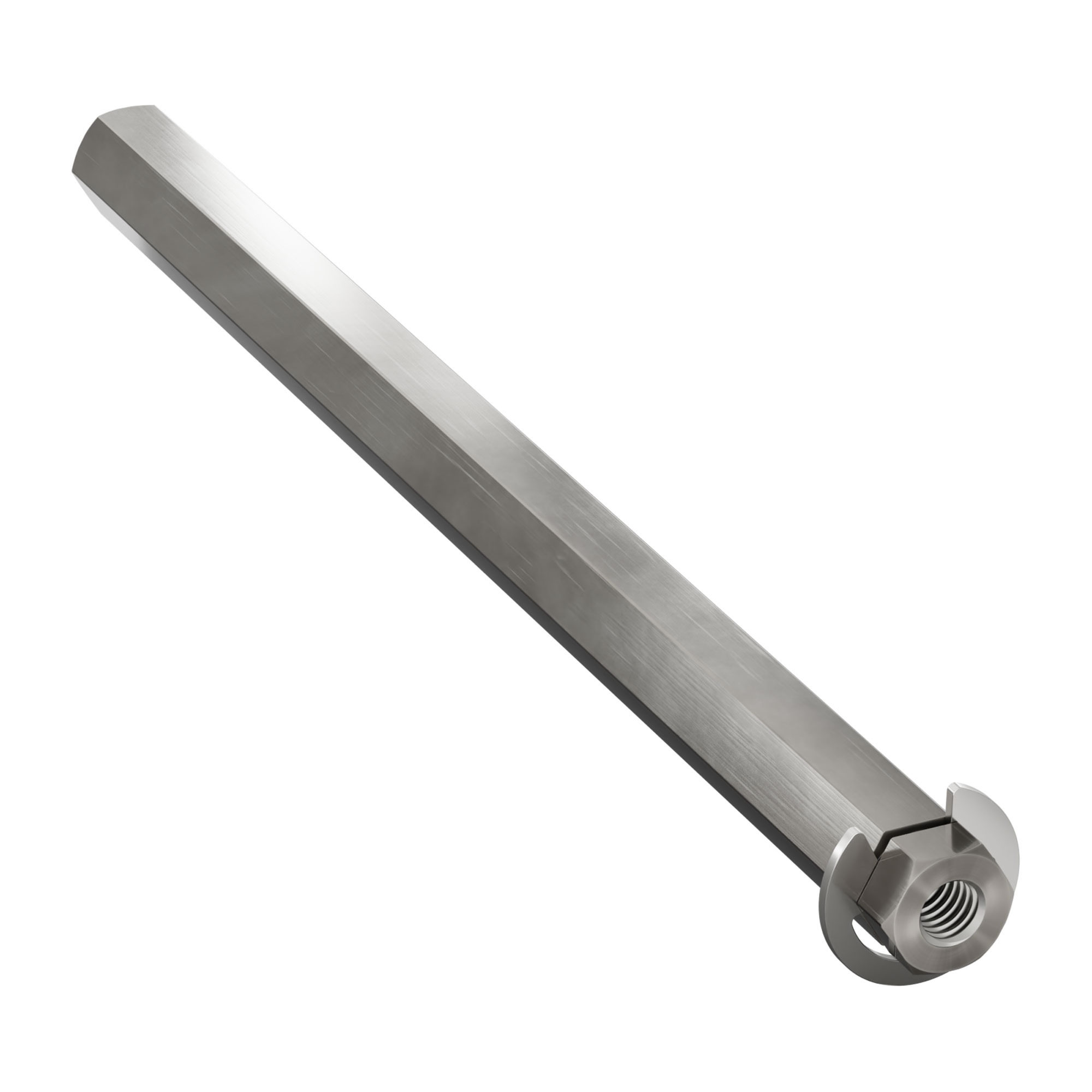 8mm REX® Shaft with E-Clip (Stainless Steel, 112mm Length) - goBILDA®