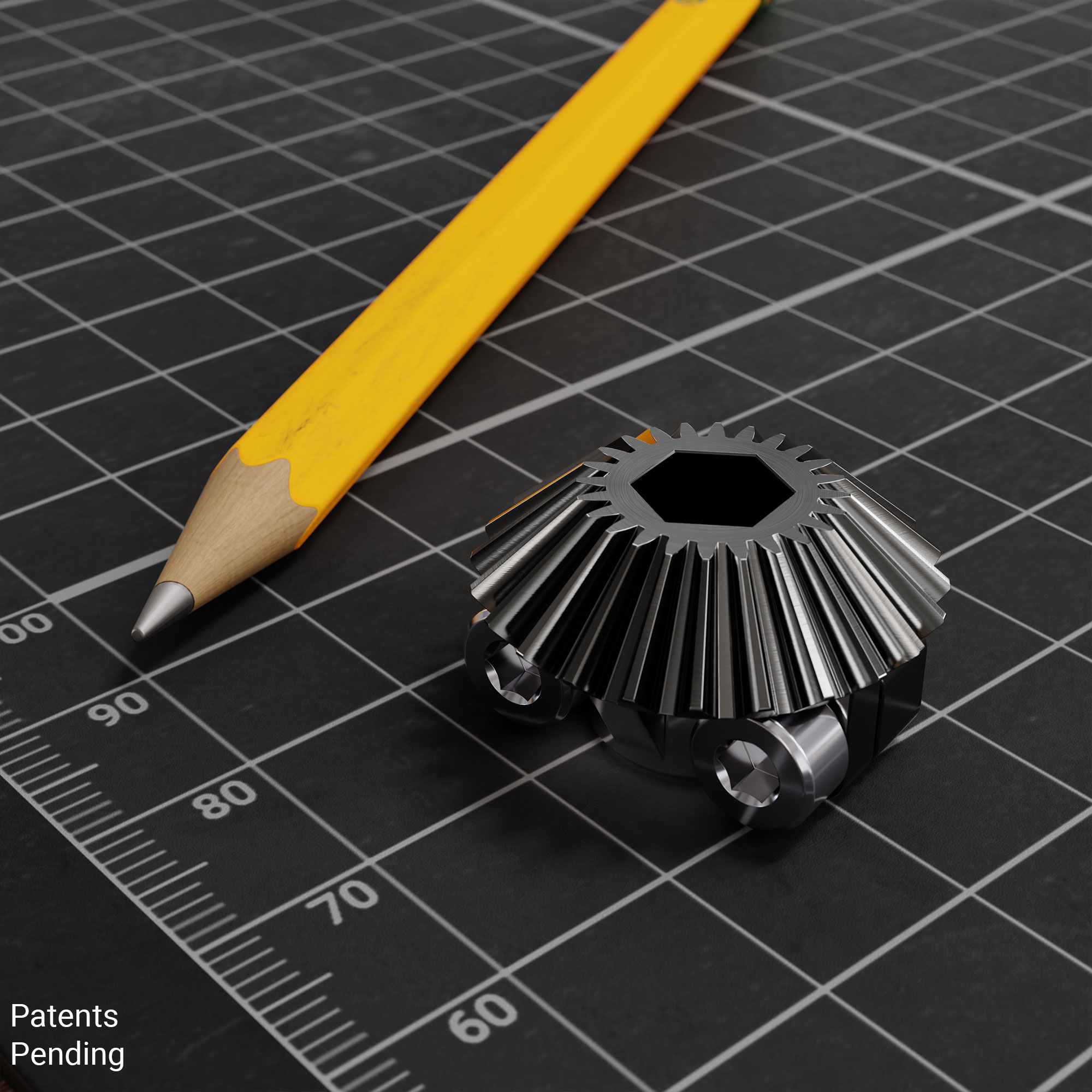 Clamping Steel Miter Gear (8mm REX™ Bore, 24 Tooth, MOD 1) - goBILDA®