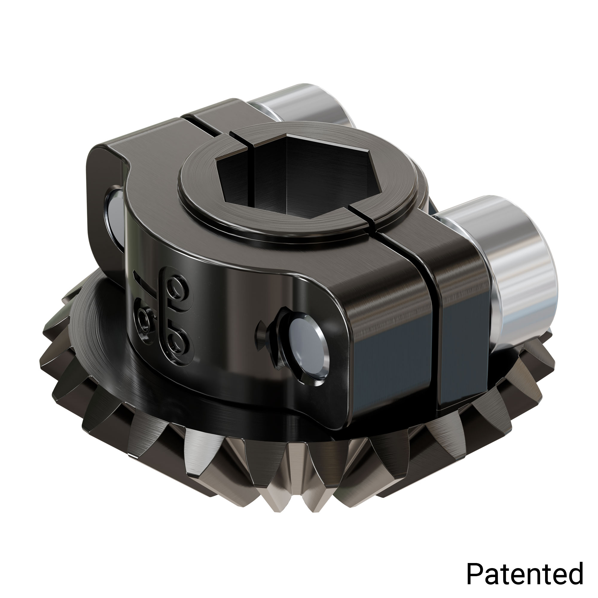 Clamping Steel Miter Gear (8mm REX® Bore, 24 Tooth, MOD 1) - goBILDA®