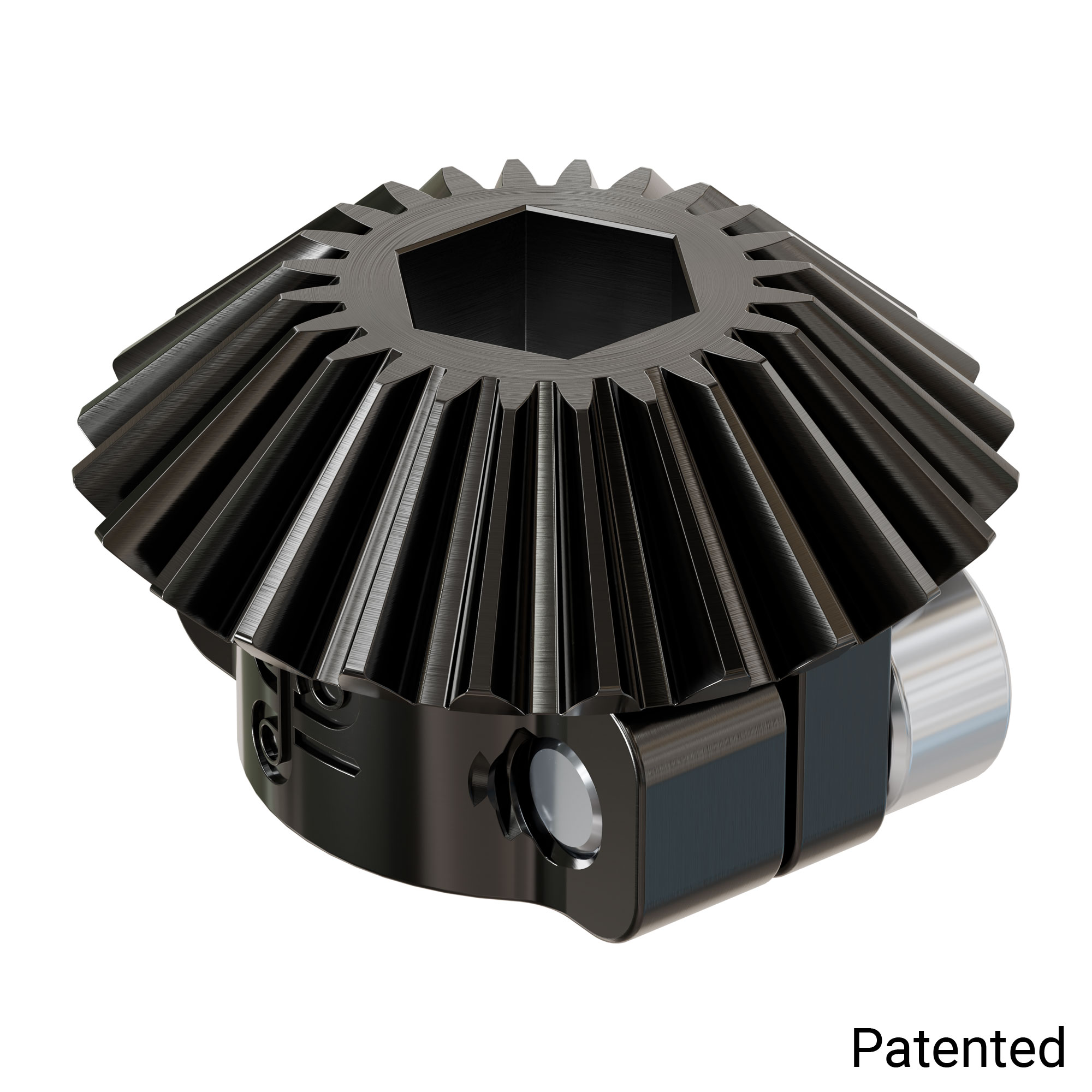Clamping Steel Miter Gear (8mm REX® Bore, 24 Tooth, MOD 1) - goBILDA®