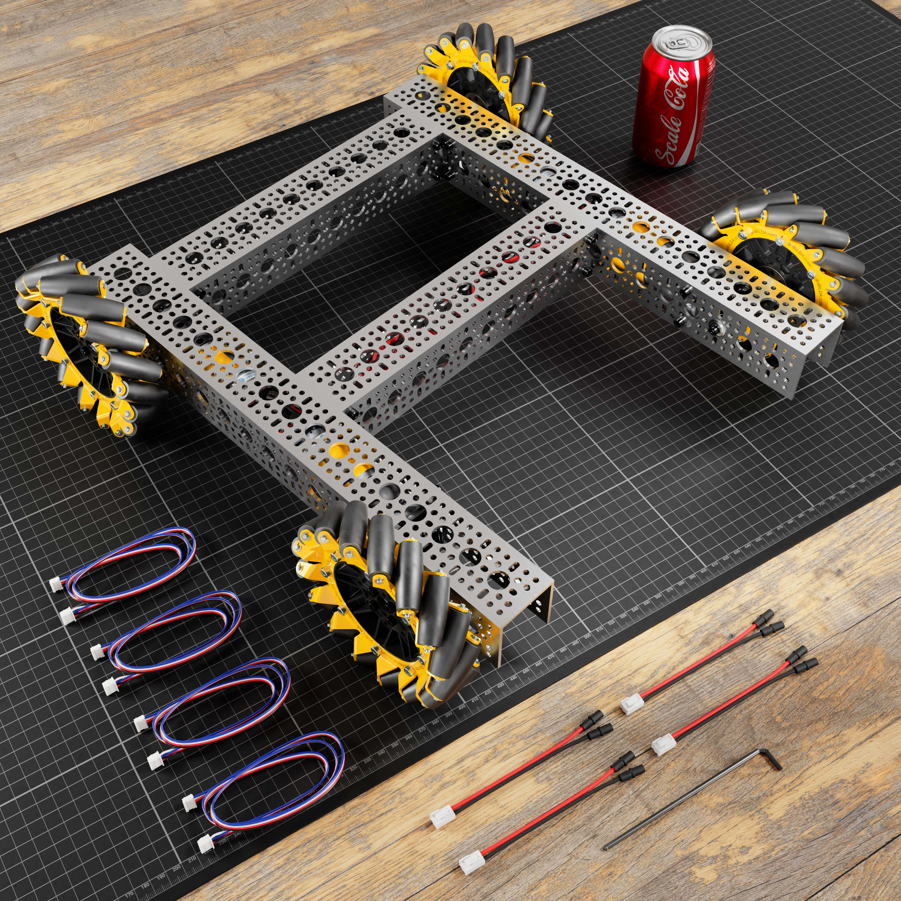 Strafer® Chassis Kit (140mm Mecanum Wheels) - goBILDA®