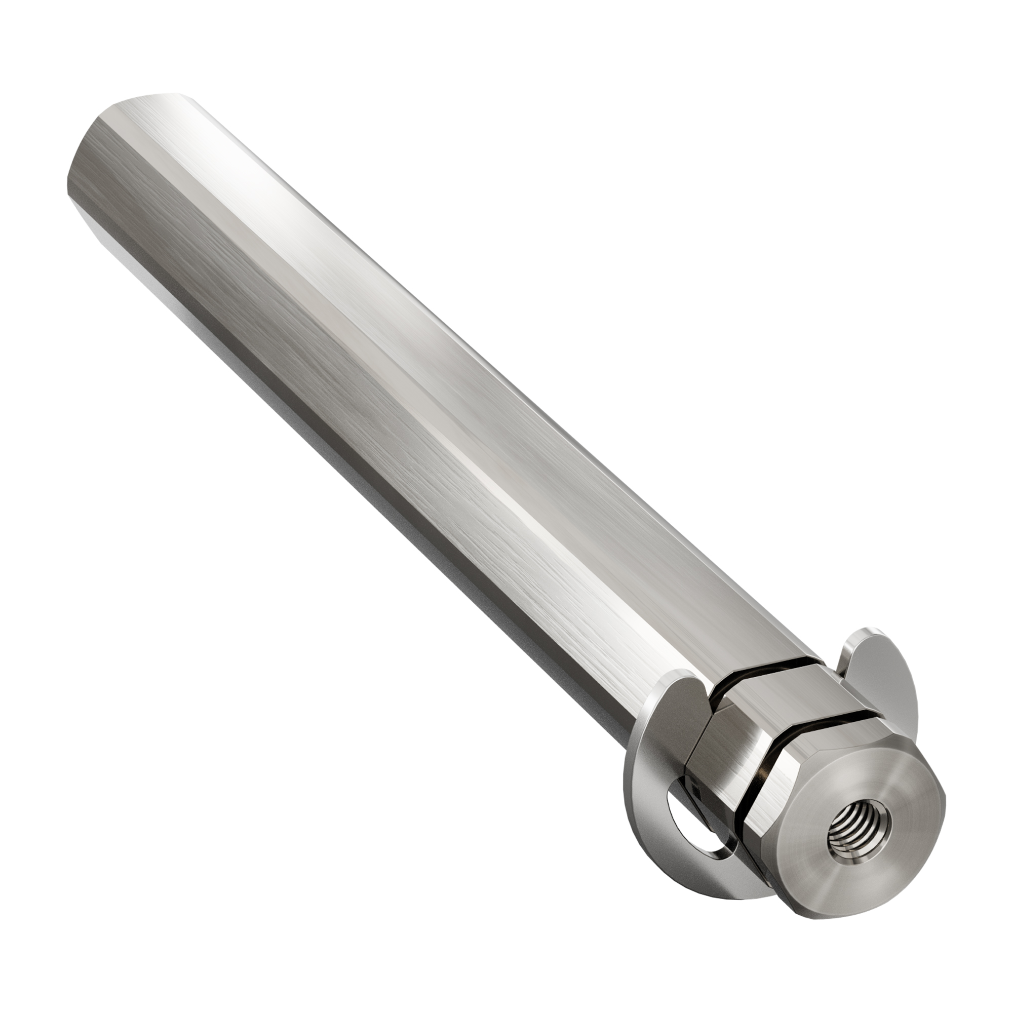 Ruff Draf – Rounda / Da' Clipz Go On 12mm REX® Shaft with E-Clip (Stainless Steel, 104mm Length) - goBILDA®
