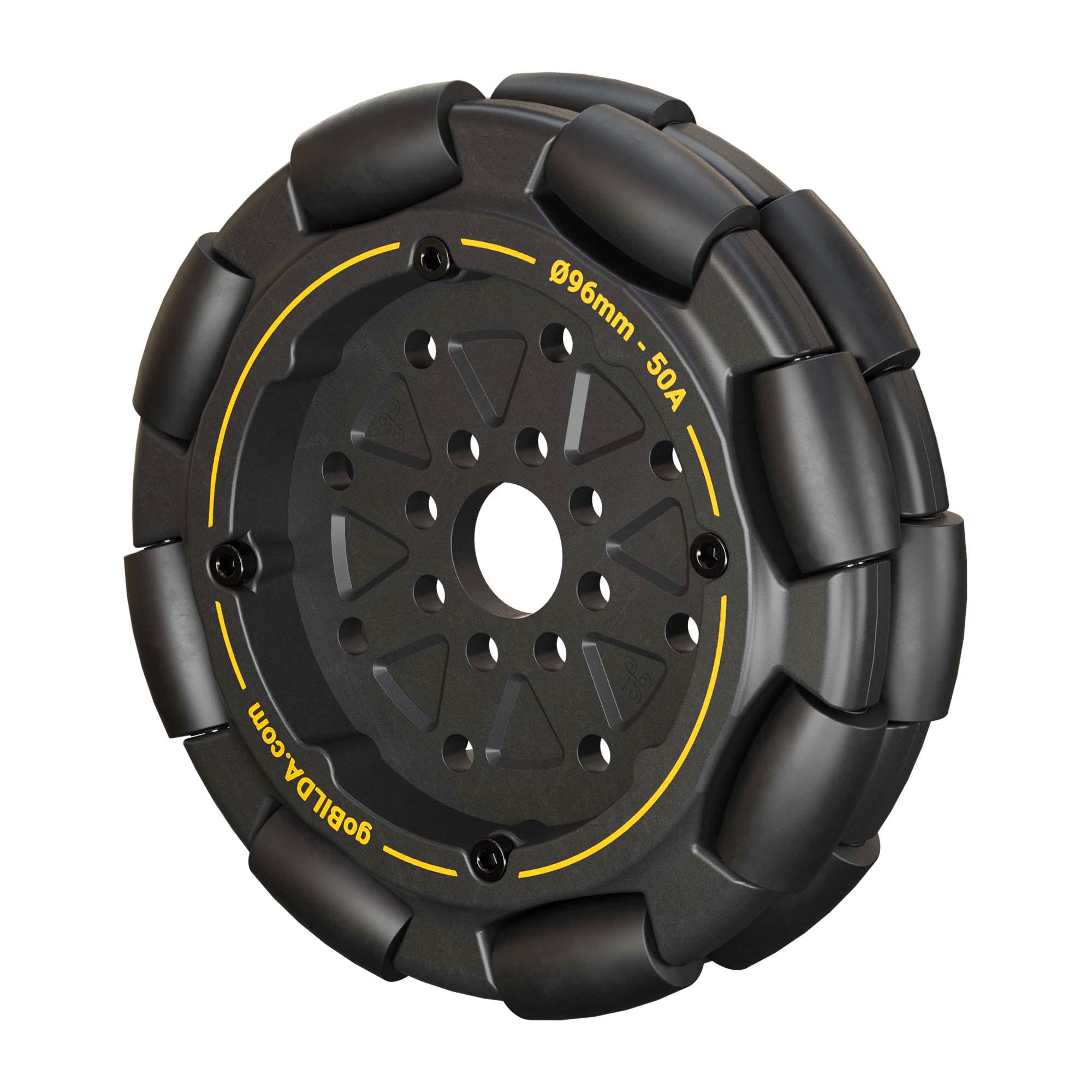 96mm Omni Wheel (14mm Bore, 50A Durometer) - goBILDA®