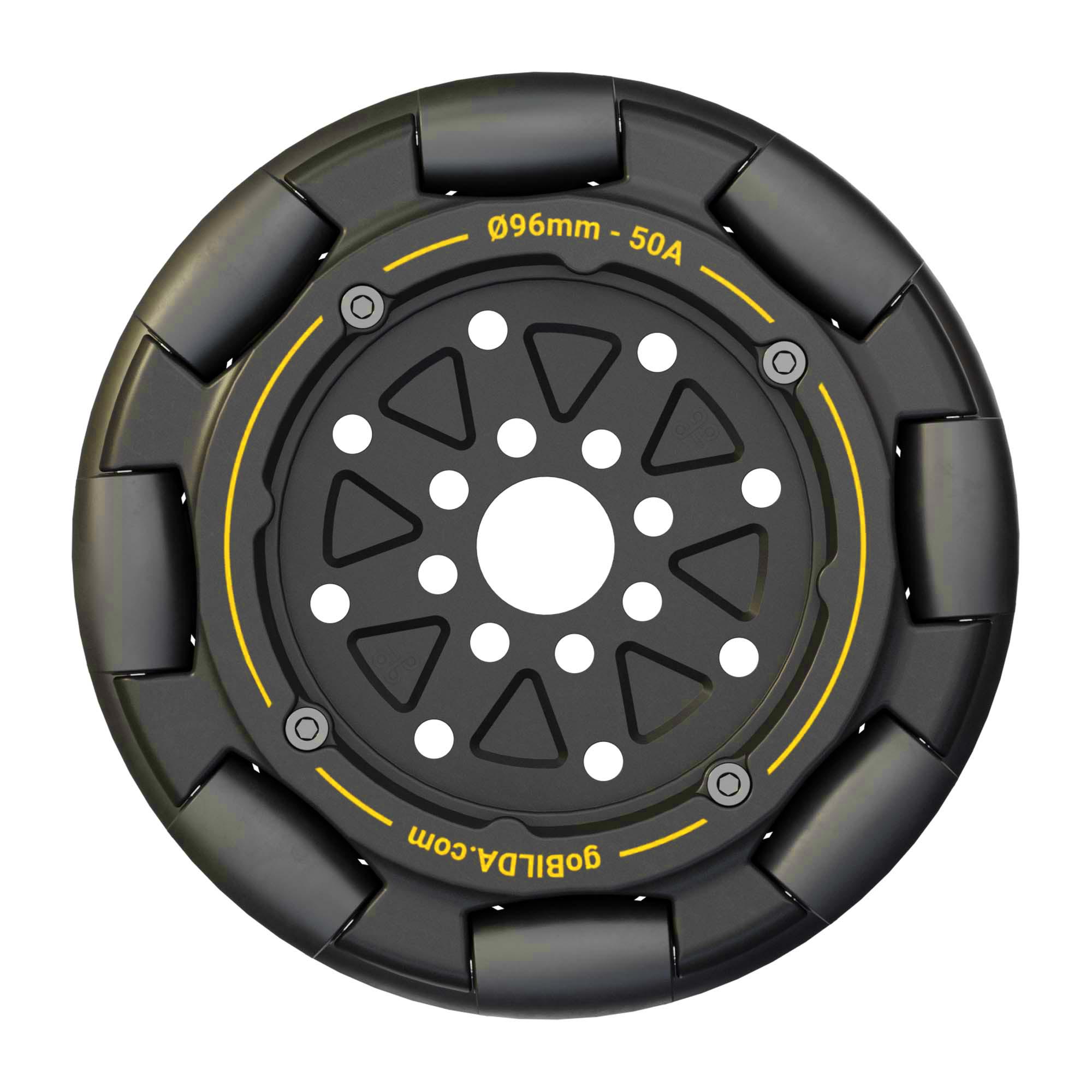 96mm Omni Wheel (14mm Bore, 50A Durometer) - goBILDA®