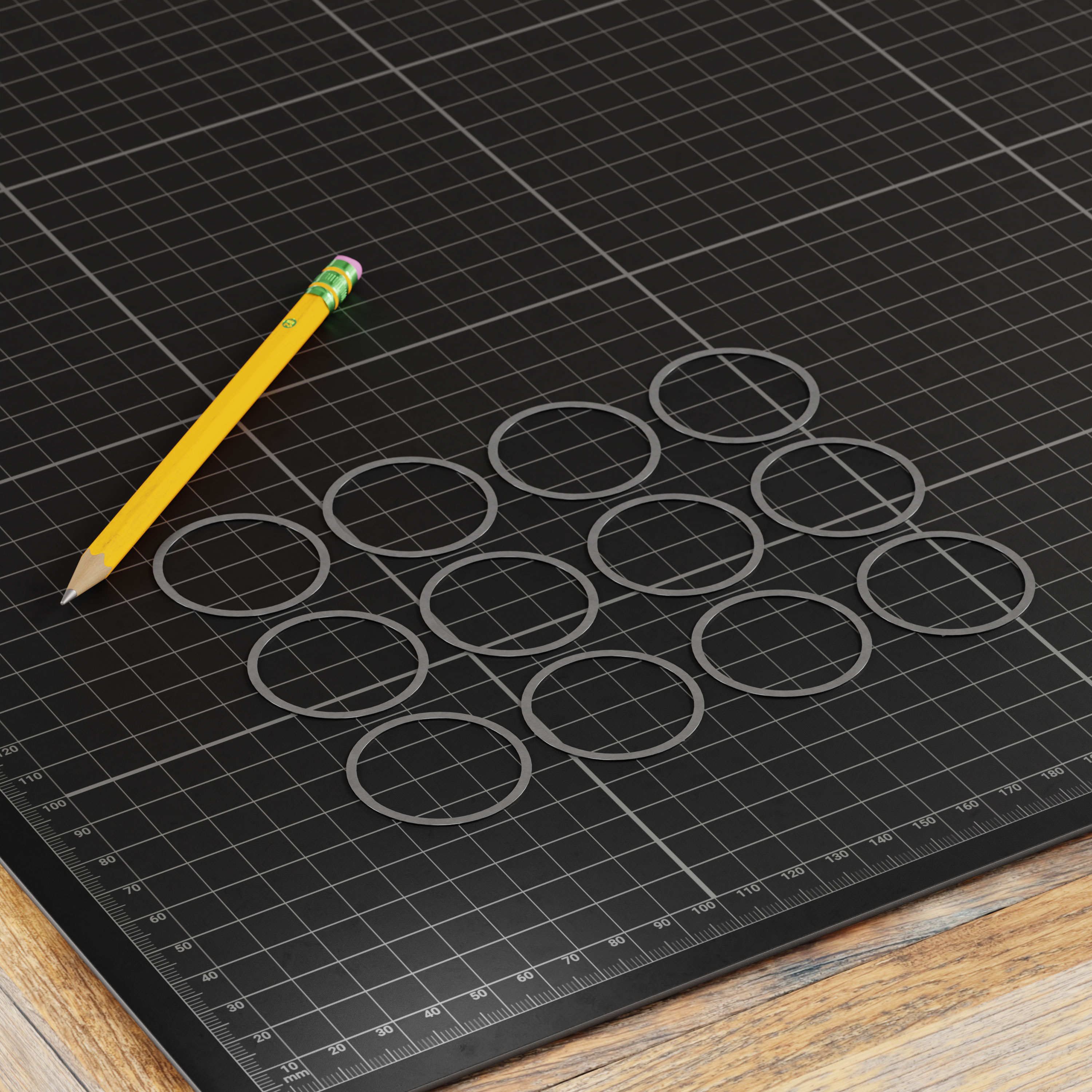 32mm ID Stainless Steel Shim (36mm OD, 0.50mm Thickness) - 12 Pack