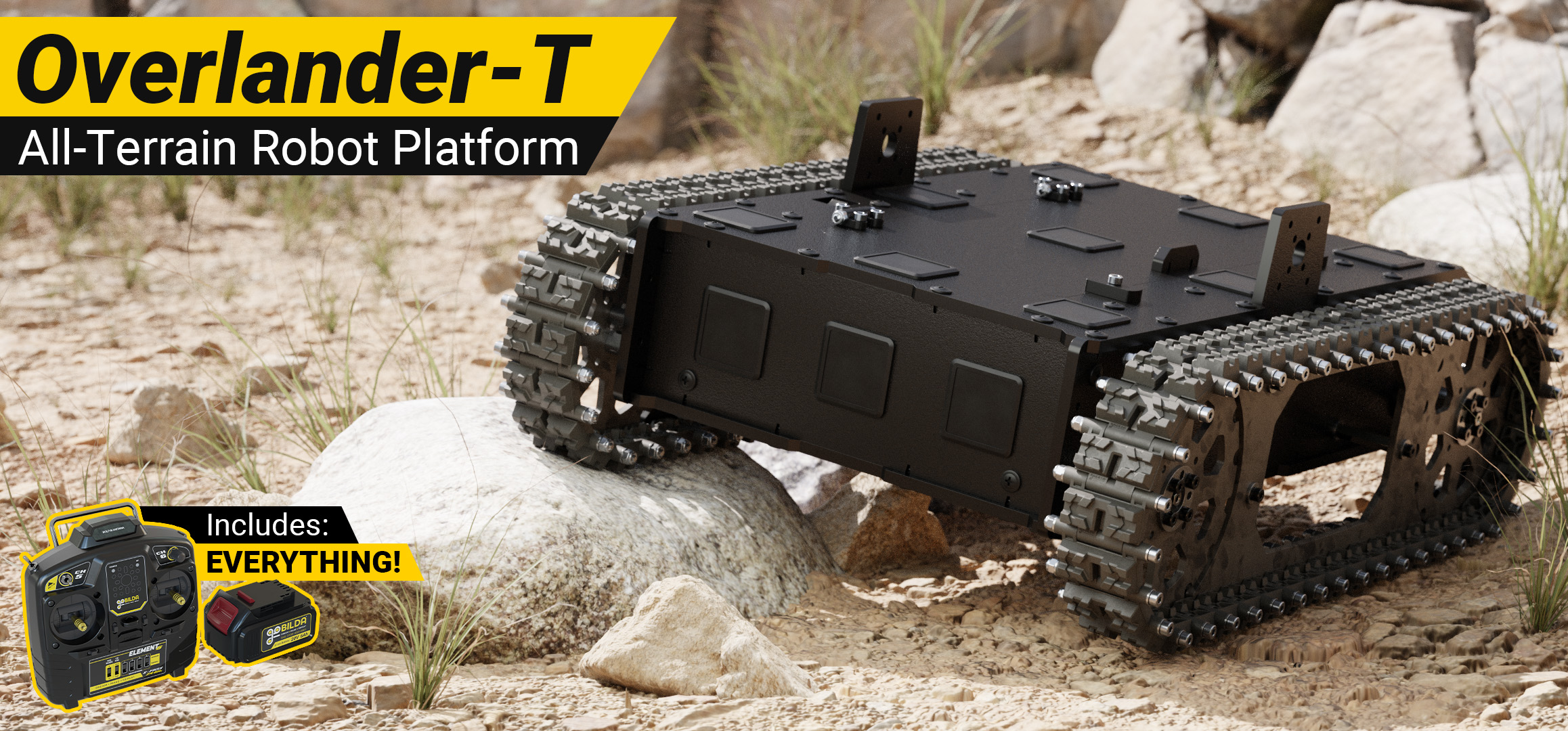 Overlander-T All-Terrain Robot Platform (25lb Payload, 2.3mph)
