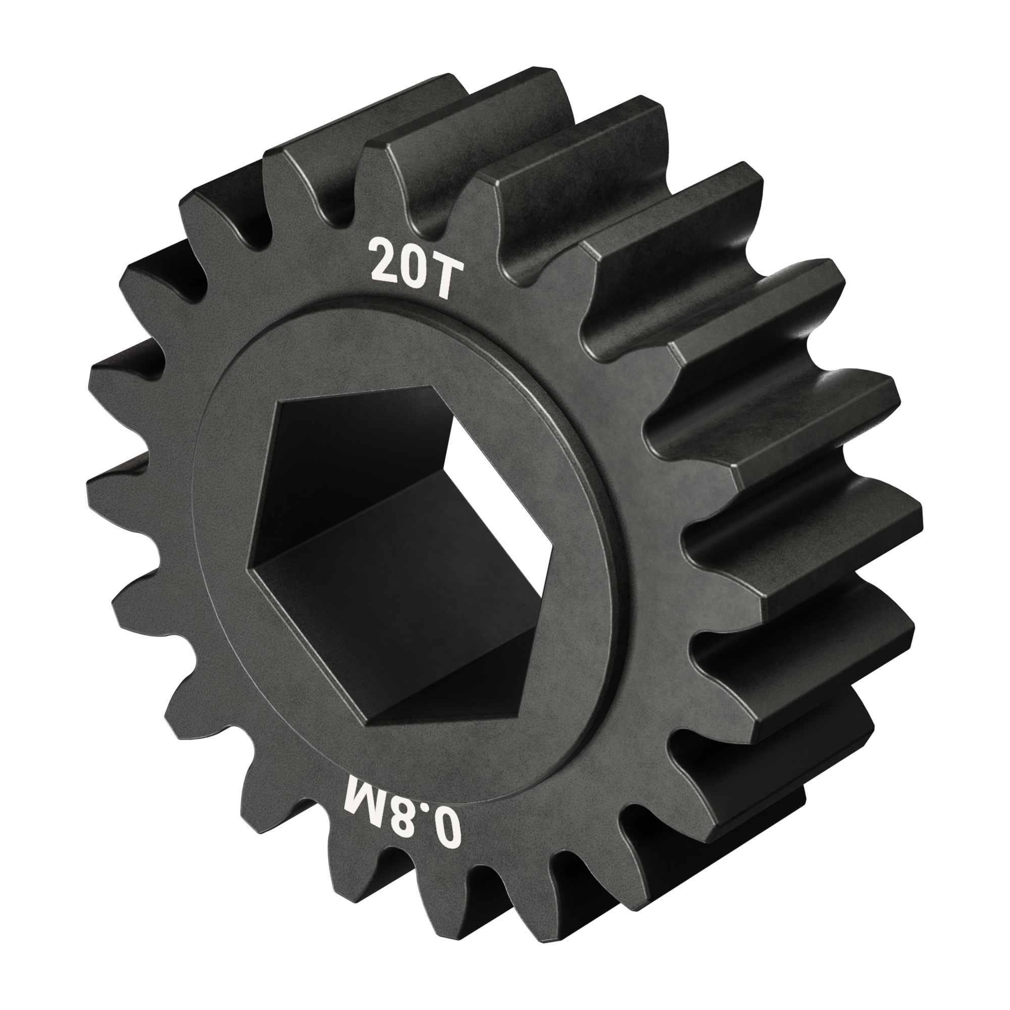 Slip-Fit Steel Pinion Gear (8mm REX® Bore, MOD 0.8, 20T) - goBILDA®