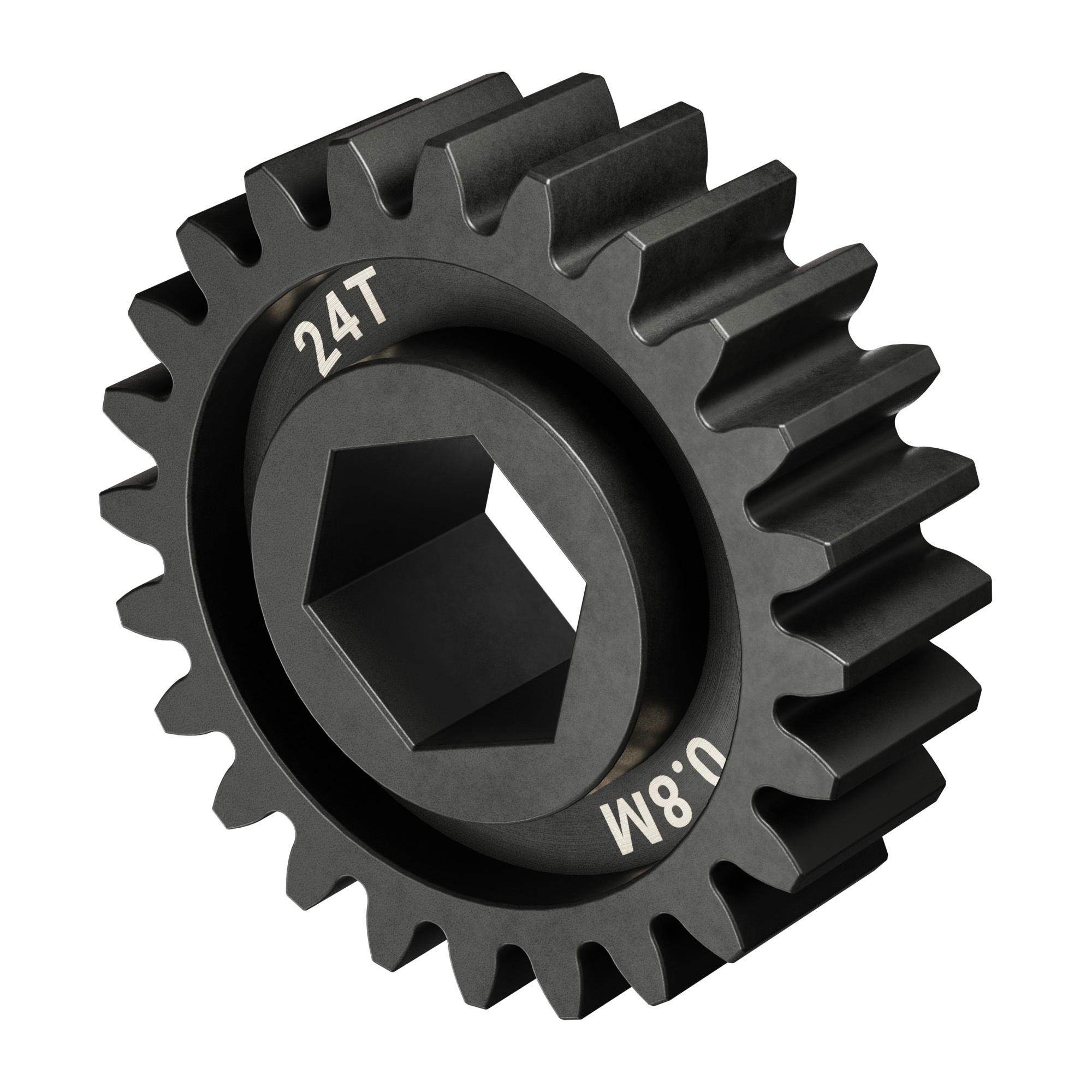 キコリン Slip-Fit Steel Pinion Gear (8mm REX® Bore, MOD 0.8, 24T) - goBILDA®
