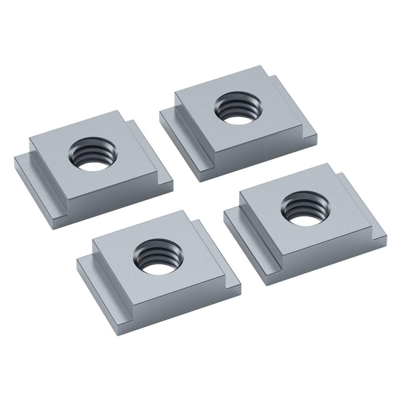 2805-0004-0008 - 2805 Series Zinc-Plated Steel goRAIL Nut (4-8) - 4 Pack
