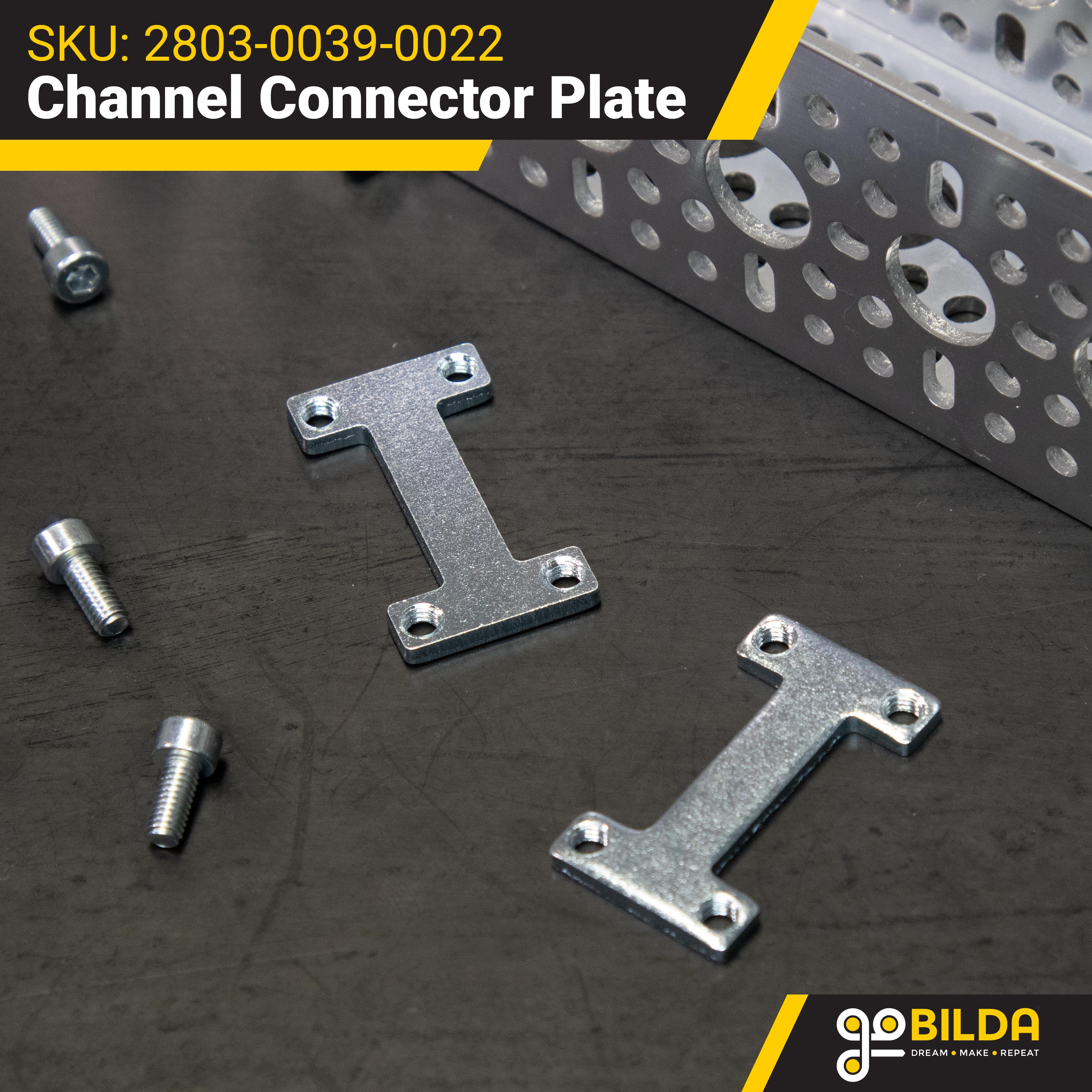 Steel Channel-Connector Plate - 2 Pack - goBILDA®