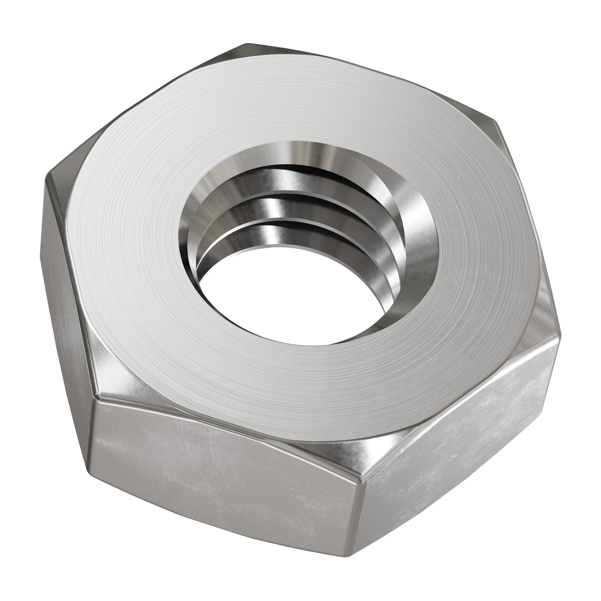 2811 Series Zinc-Plated Steel Hex Nut (M4 x 0.7mm, 7mm Hex) - 25