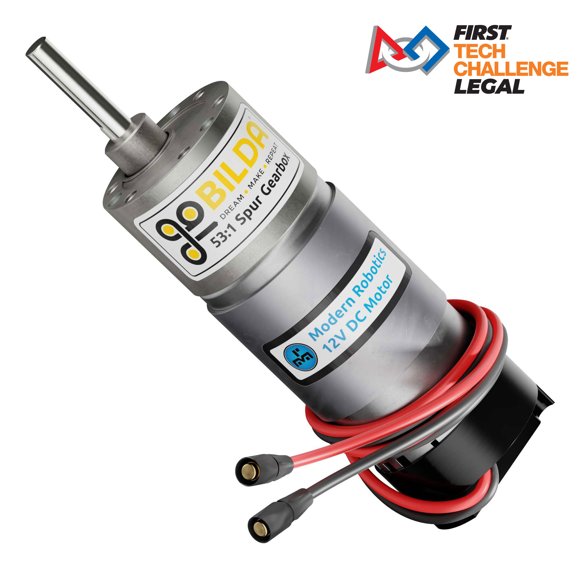 5201 Series, 53:1 Ratio, 105 RPM Spur Gear Motor w/Encoder