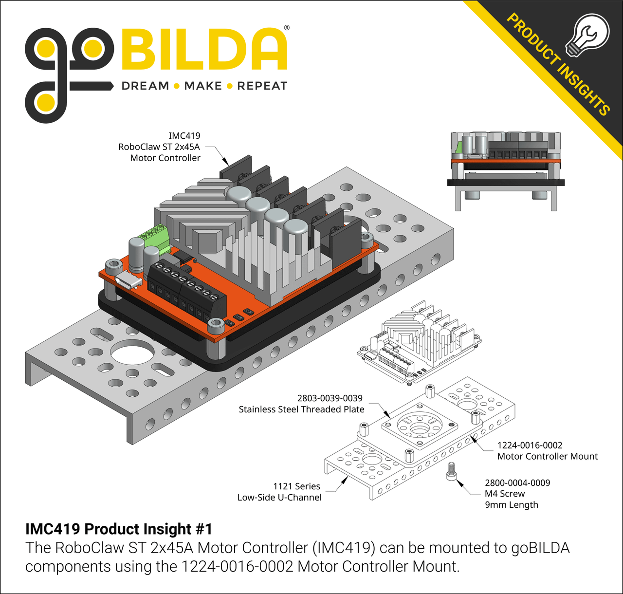 RoboClaw ST 2x45A Motor Controller - goBILDA®