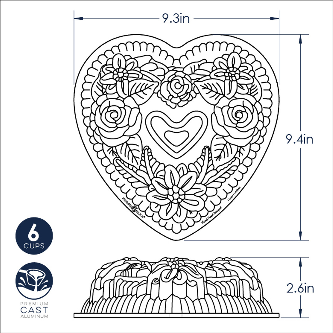 Nordic Ware Floral Heart Bundt® Pan