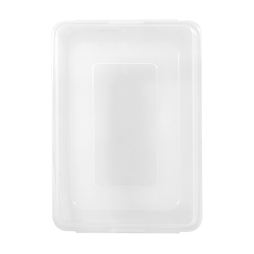 Nordic Ware white plastic storage cover for big sheet pan, rectangular lid with raised edges