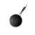 overhead of basalt 1.5qt saucepan showing speckled ceramic interior coating on white background
