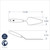 nordic ware cake server technical drawing with measurements