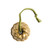 Braided Ornament Gold - a beautiful gold ornament with exquisite details and craftsmanship placed on a white background.