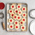 overhead of jam-filled novelty shaped cookies on starburst quarter sheet pan