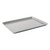 Nordic Ware aluminum sheet pan with raised edges, natural silver finish, angled view showing rectangular shape