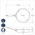 Technical drawing showing dimensions and measurements of Nordic Ware Basalt 10-inch nonstick skillet with lid