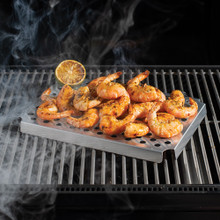 Multi Task Rack with shrimp on grill