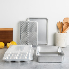 naturals 5 piece bakeware set displayed on countertop