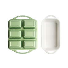 cardamom bakeware loaf and mini loaf pans on white background