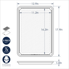 dimensional drawing of half sheet and rack 