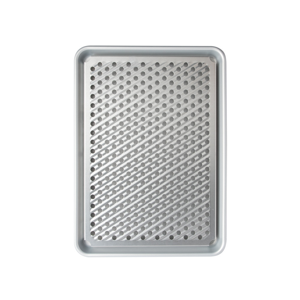 overhead of brilliant half sheet with rack on white background