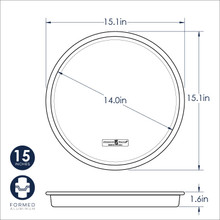 nordic ware deep dish pizza pan technical drawing with measurements