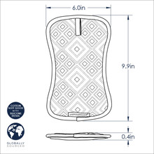 nordic ware hot pad technical drawing with measurements