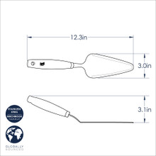 nordic ware cake server technical drawing with measurements