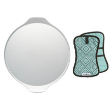 nordic ware aluminized steel pizza & baking steel pan and hot pads with geometric pattern
