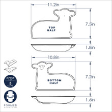 Nordic Ware aluminum 3D lamb cake pan, detailed sheep-shaped mold with textured wool pattern, natural silver finish