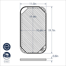 Nordic Ware aluminum reversible griddle, rectangular with smooth and ridged surfaces, natural silver finish