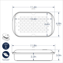 Nordic Ware microwave steam cooker with white base and clear vented lid, round plastic design