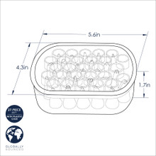 Nordic Ware 27-piece decorating tip set with various piping tips arranged in rows, silver metal finish