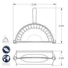 nordic ware pocket pie press technical drawing 