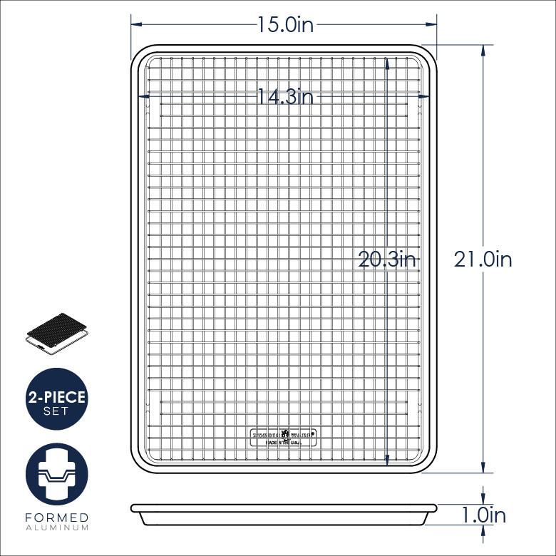 Nordic Ware Naturals® Big Sheet with Oven-Safe Nonstick Grid - Picture 4 of 4
