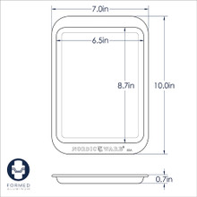 naturals compact baking sheet technical drawing with measurements