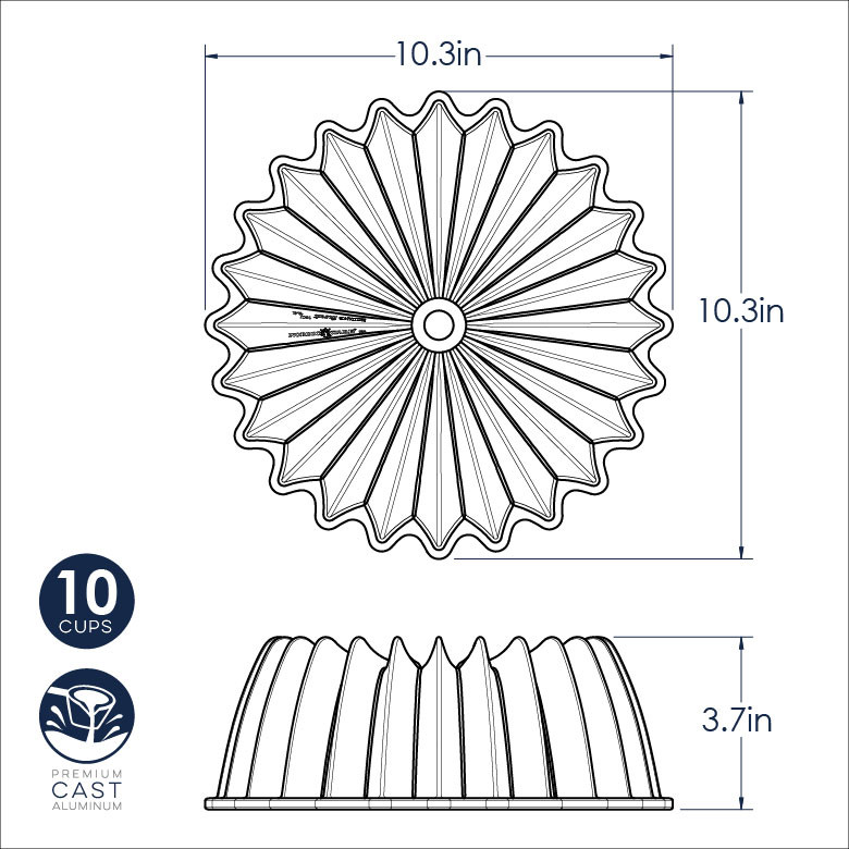 Brilliance Bundt® Pan | Cast Aluminum Bakeware | Nordic Ware