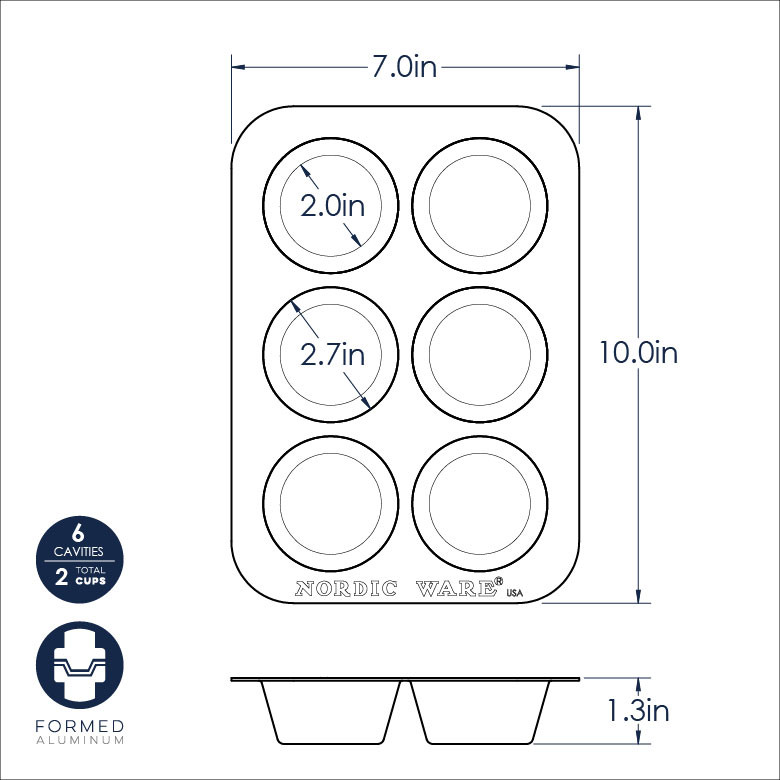 Naturals® Compact Ovenware Muffin Pan | Aluminum Cupcake Pan